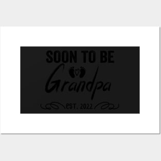 Soon To Be Grandpa Est 2022 Funny Pregnancy Posters and Art